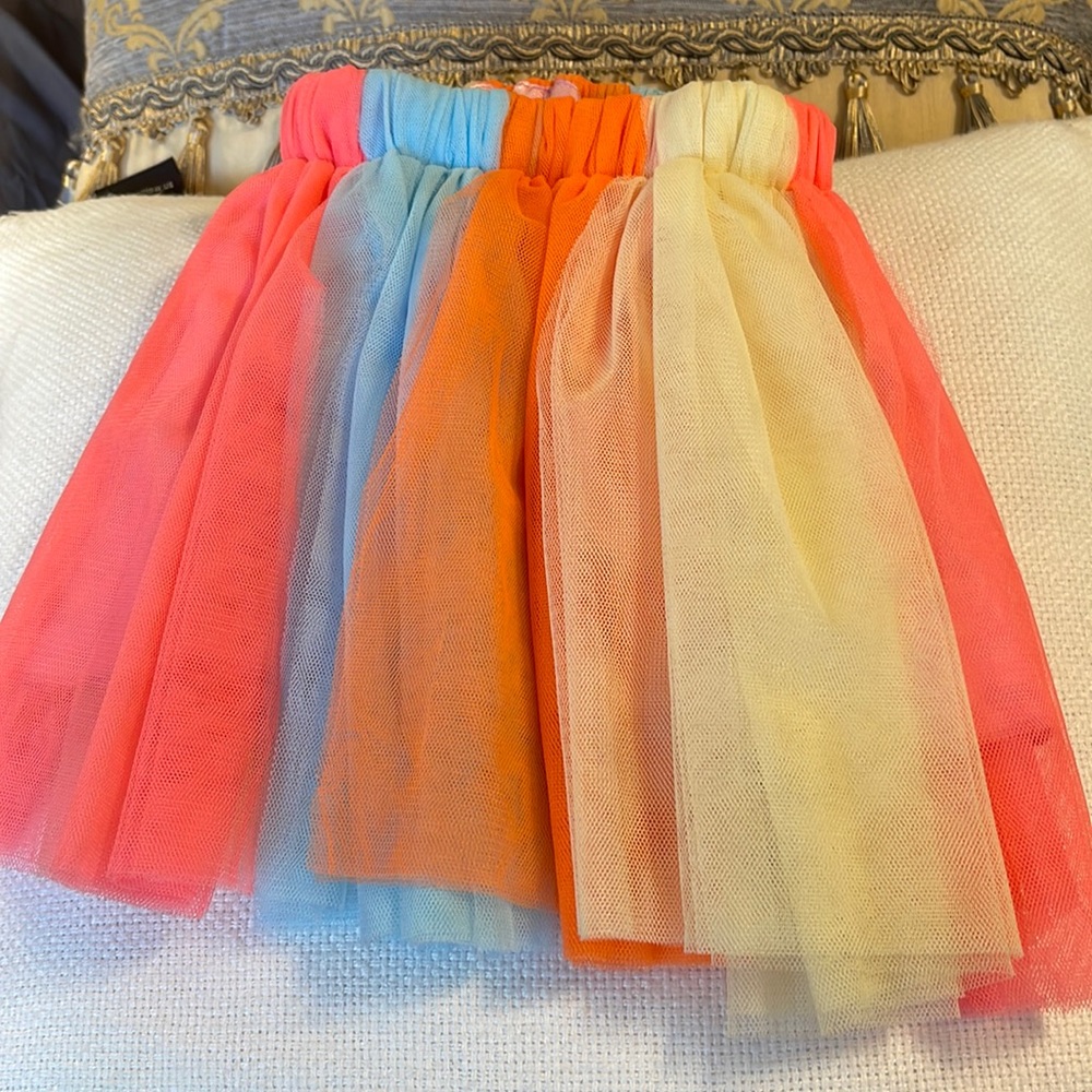 Multi Color tulle girls Skirt 2T-3T